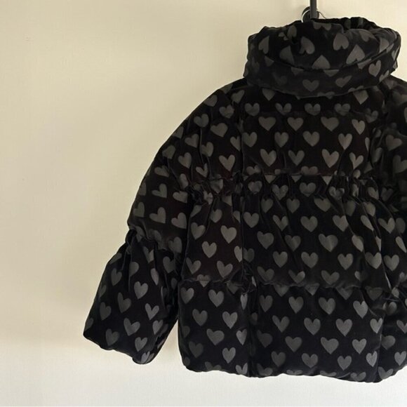 FENDI Down-filled Heart-motif Velvet Jacket In Black size 40 - Picture 6 of 15